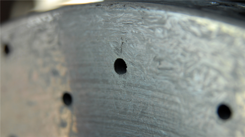 fragment of sports car carbon-ceramic discs brakes